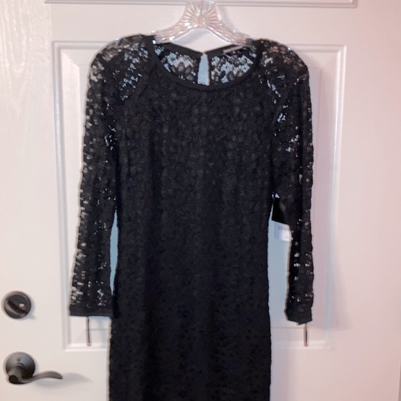JUICY COUTURE BLACK EYELET PAIGE MIDI DRESS. RET $268. GORGEOUS! NWT. - Picture 2 of 16